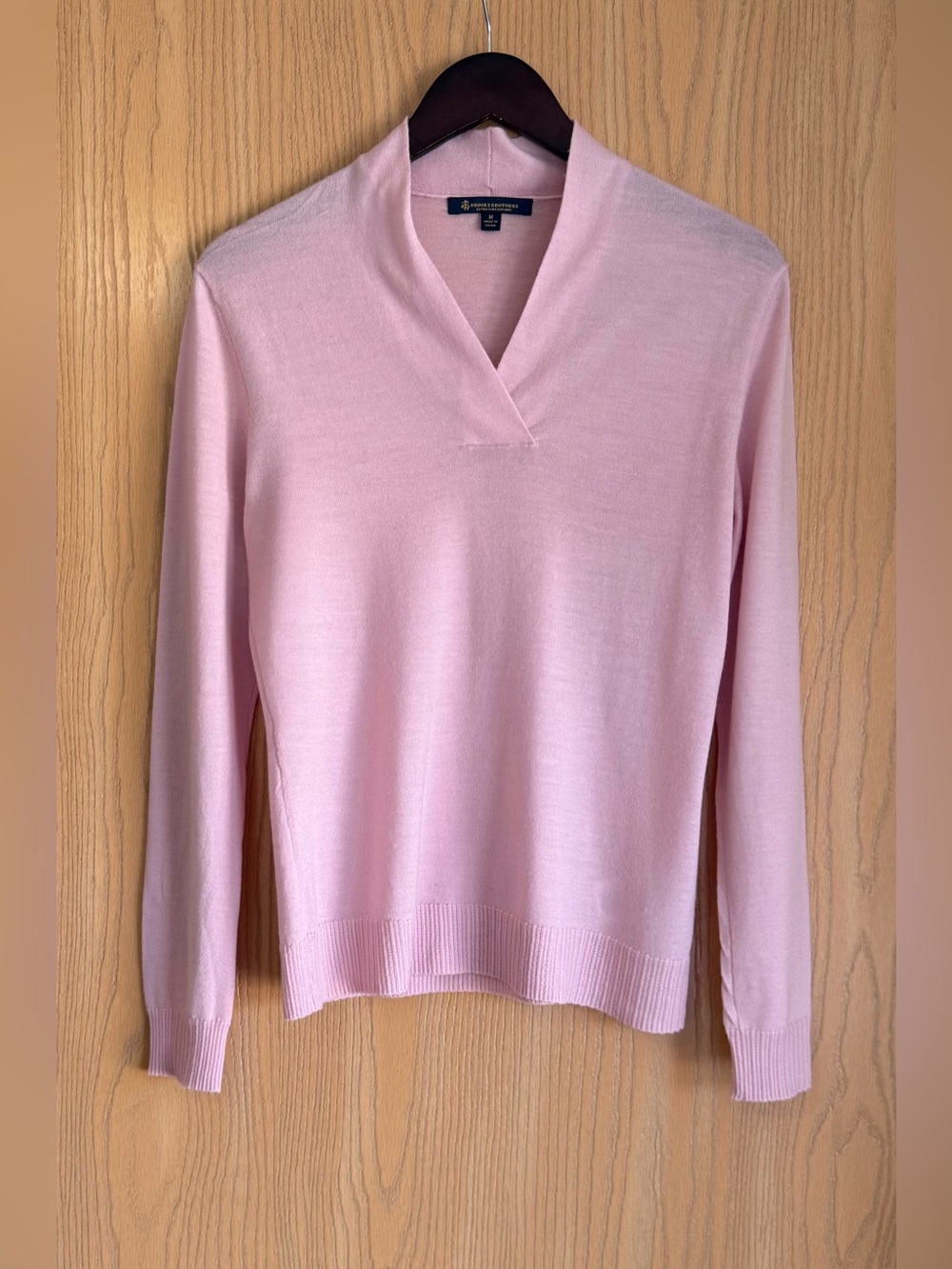 Brooks Brothers | Women’s Medium | Blue Lightweight Wool Shawl V-Neck Sweater